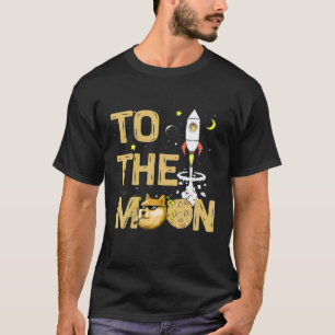 Dogecoin zum Mond, Coole Dogenmünze Krypto Curren T-Shirt