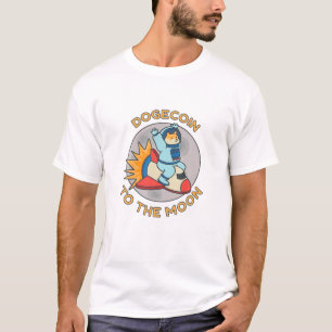 Dogecoin - zum Mond Funny Doge Shiba Rocket T-Shirt
