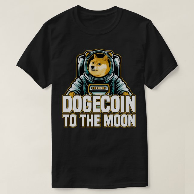 Dogecoin zum Mondpullover T-Shirt (Design vorne)