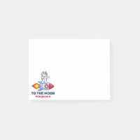 Dogecoin zum Moon Rocket Man Weltraumdampf Krypto