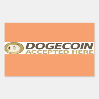 DOGECOINS GESCHÄFT RECHTECKIGER AUFKLEBER