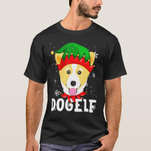 Dogelf Corgi Hund hässlicher Weihnachtspullover T-Shirt