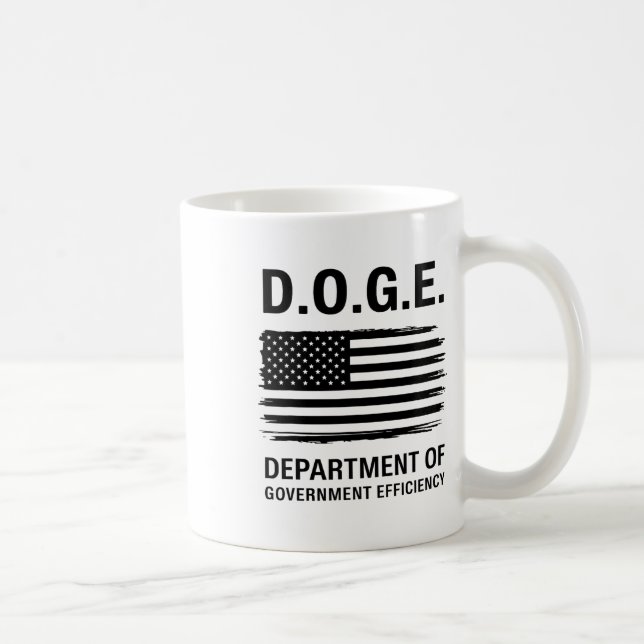 Dogenabteilung für Regierungseffizienz 4 Kaffeetasse (Rechts)