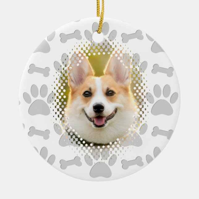 Dogenrahmen für Knochen und Paw Keramik Ornament (Vorne)
