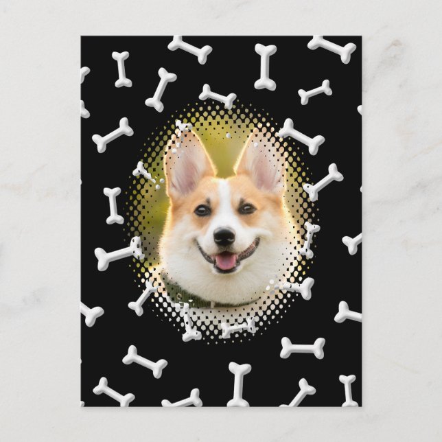 Dogenrahmen für Knochenmuster drucken Postkarte (Vorderseite)