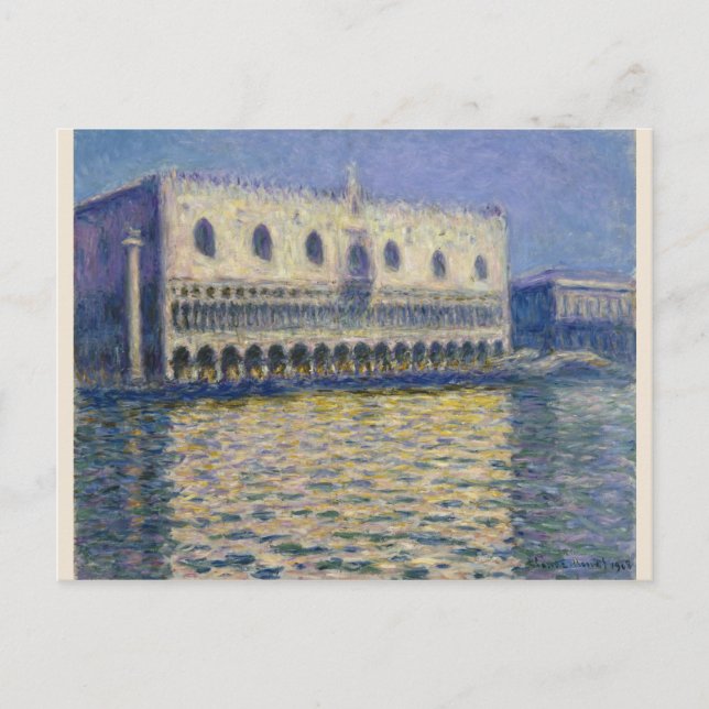 Doges Palace (Le Palais Ducal) Claude Monet Postkarte (Vorderseite)