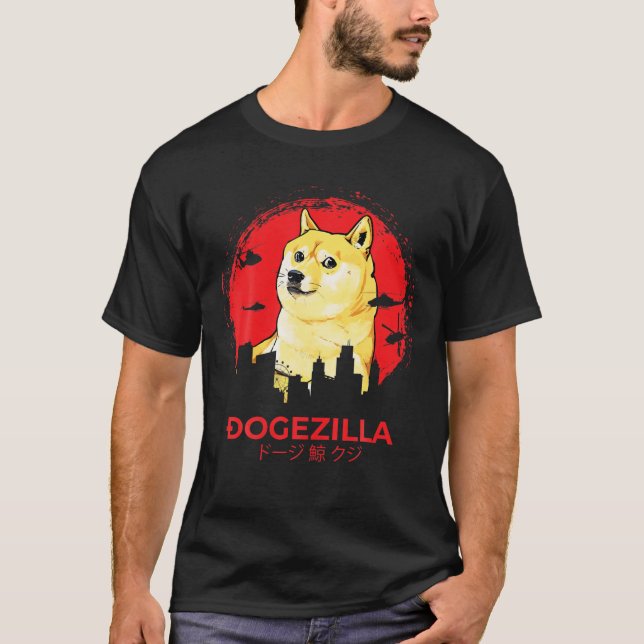 Dogezilla Dogenmünze Krypto Hodl Dogecoin Cool T-Shirt (Vorderseite)