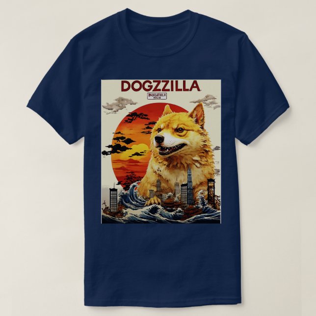 Dogezilla Funny Doge Meme Giant Shiba Inu Funny Do T-Shirt (Design vorne)