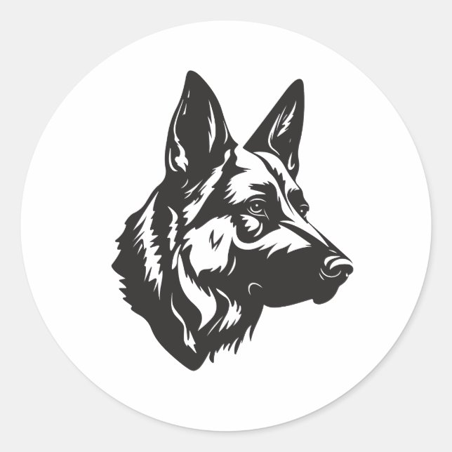 Dogfather Shepherd Face Sticker (Vorderseite)