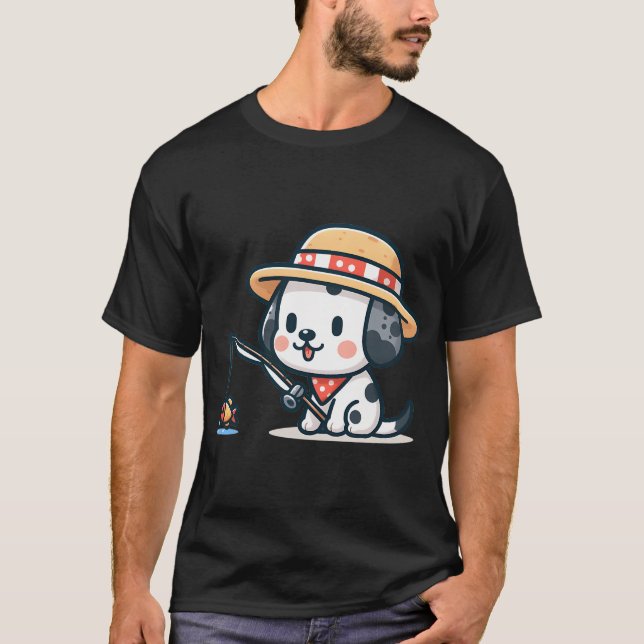 Dogfish Kopf  Vintage Fischerei T-Shirt (Vorderseite)