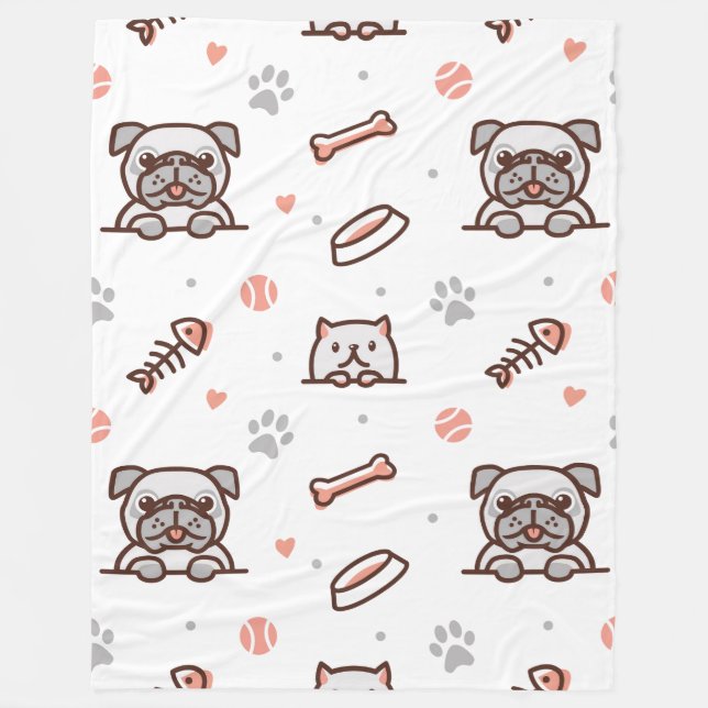 Dogg Mix 60x80 Fleece Blanket (Vorderseite)