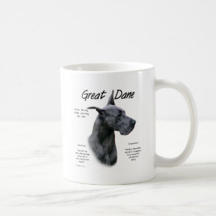 Dogge-(blauer) Geschichtsentwurf Tasse
