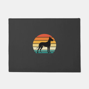 Dogge Dänische Deutsche Hunderasse Retro Sonnenunt Fußmatte