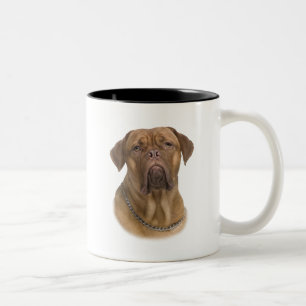 Dogge de Bordeaux Portait Zweifarbige Tasse