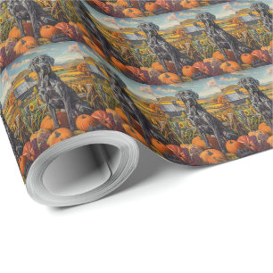 Dogge Deutsche Dogge Herbsternte Erntedankfest Geschenkpapier