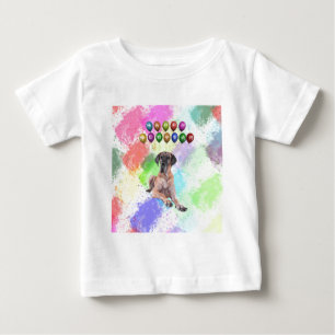 Dogge Deutsche Dogge wünscht ein glückliches neues Baby T-shirt