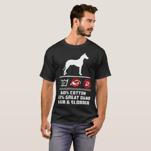 Dogge-Haarslobber-T-Shirt 60% Baumwolle40% T-Shirt