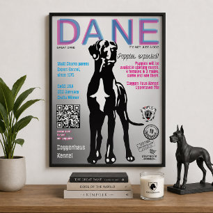 Dogge-Plakat für Welpenverkäufer Poster
