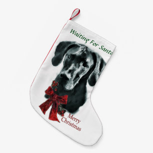 Dogge-(schwarzes) Weihnachten Kleiner Weihnachtsstrumpf