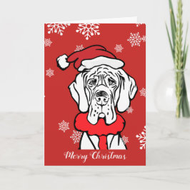 Dogge-Weihnachten Feiertagskarte