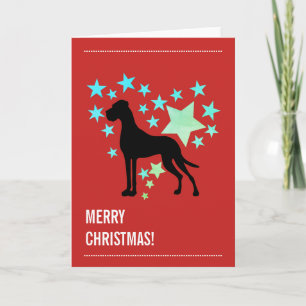 Dogge-Weihnachten Karte