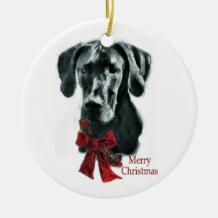 Dogge-Weihnachtsgeschenk-Verzierung Keramikornament