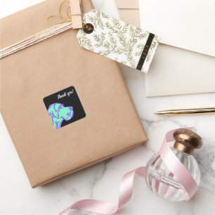 Dogge-Zeichnung Quadratischer Aufkleber