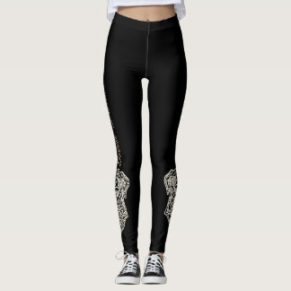 Dogge-Zuckerschädel-Leggings-Natürliche Ohren Leggings