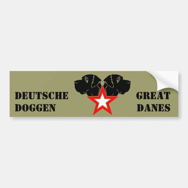 Doggen Aufkleber Autoaufkleber (Vorne)
