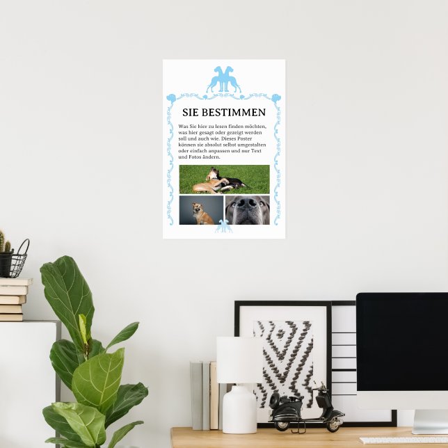 Doggen Poster zum Selbstgestalten  (Heimbüro)
