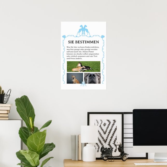 Doggen Poster zum Selbstgestalten  (Heimbüro)