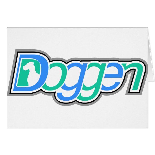 Doggen Text mit Kopf (Vorderseite (Horizontal))