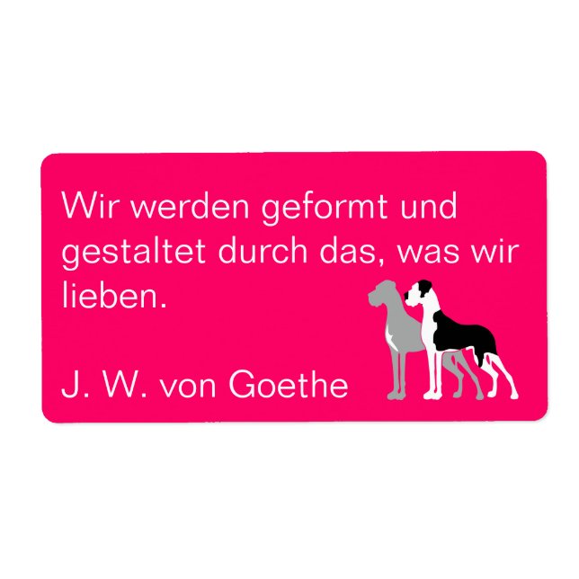 Doggenetiketten (Vorne)