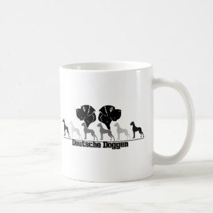 Doggenlogo Schwarz Grau Tasse