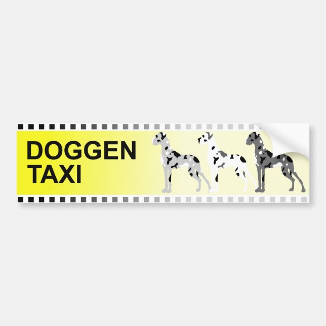 Doggentaxi Autoaufkleber (Vorne)