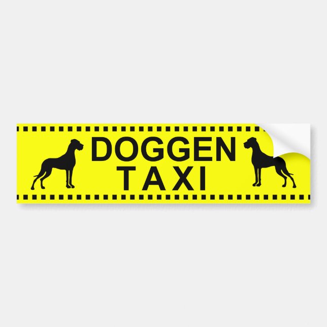 DoggenTaxi Autoaufkleber (Vorne)