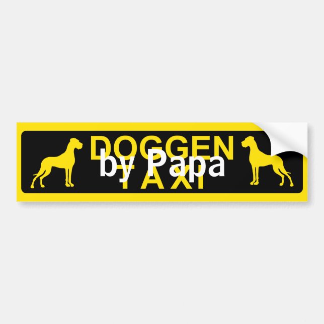 Doggentaxi Autoaufkleber (Vorne)