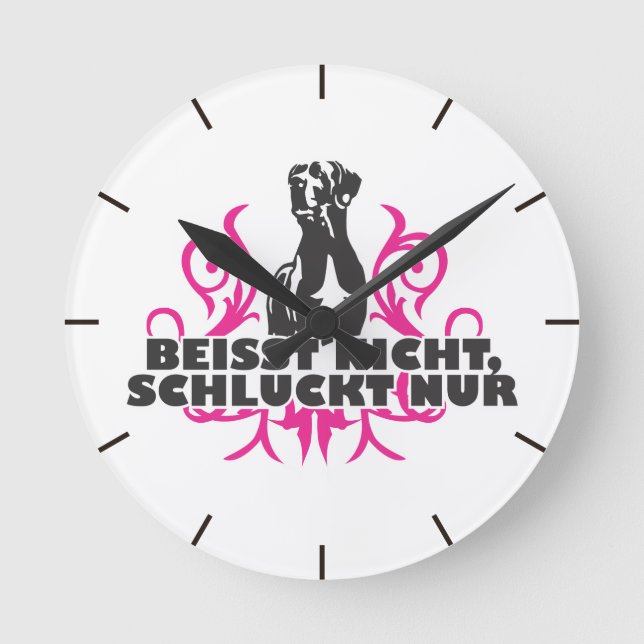 Doggenuhr Runde Wanduhr (Vorderseite)