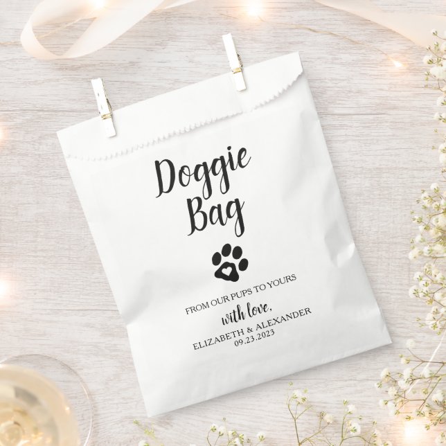 Doggie Bag Biscuit Bar Hund Leckerei Gastgeschenk  Geschenktütchen (Ausgeschnitten)