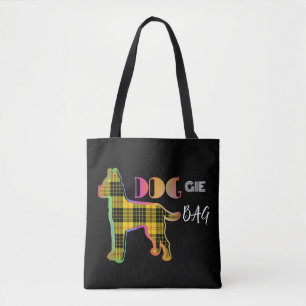 Doggie Bag Gelbe Karierte Schwarze Tasche