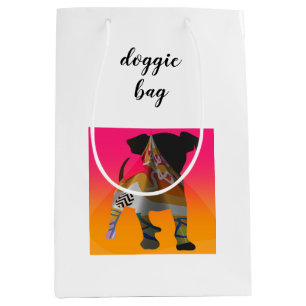 Doggie Bags Restaurant Speisen Mittlere Geschenktüte