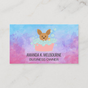 Doggie Bath Wash   Seifenblasen Visitenkarte