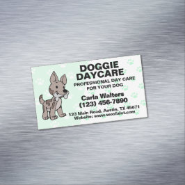 Doggie Day Care Magnetische Visitenkarte