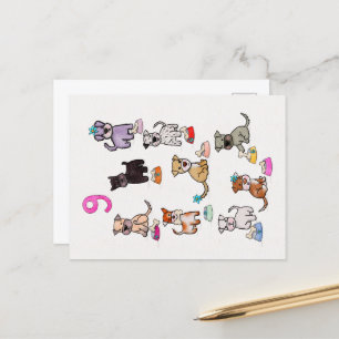 Doggie Diners Geburtstag neun Jahre alt Postkarte