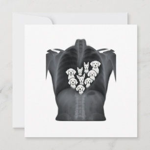Doggie Heart X-Ray - Funny Dog Lover Design Einladung