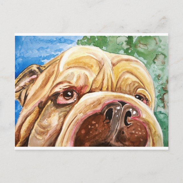 Doggie Kisses Postkarte (Vorderseite)