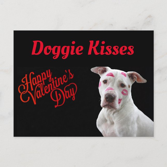 Doggie Kisses Postkarte (Vorderseite)