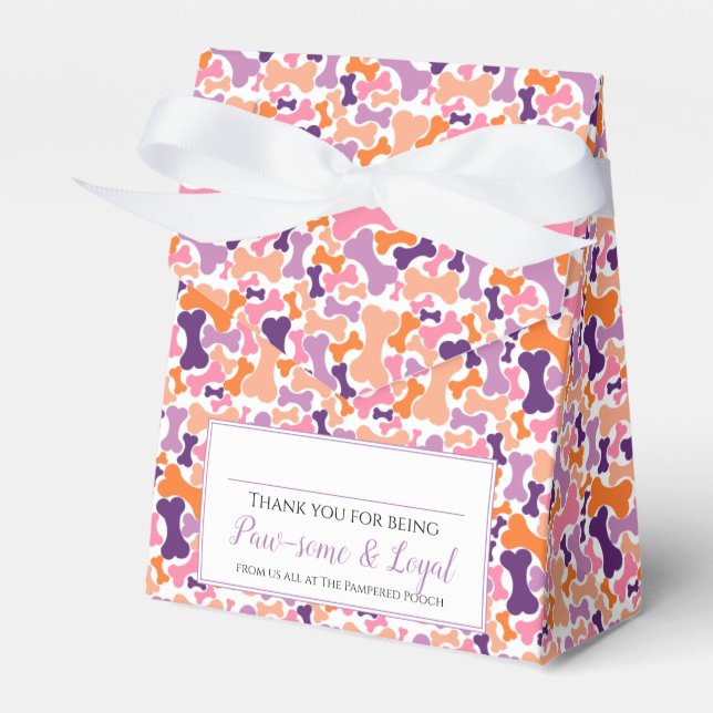 Doggie Leckerei Geschenktasche Knochentochter Pfle Geschenkschachtel (Vorderseite)