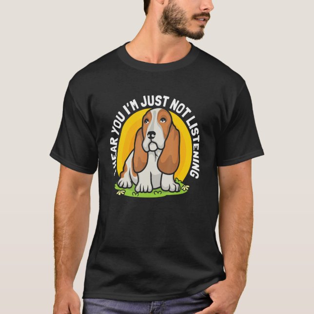 Doggie Pet Dog Owner Dog Lover Funny Basset Hound  T-Shirt (Vorderseite)