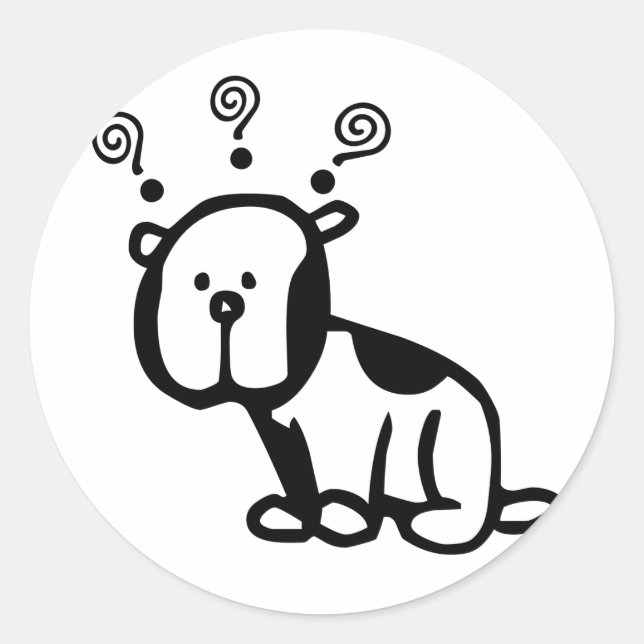 Doggie Runder Aufkleber (Vorderseite)